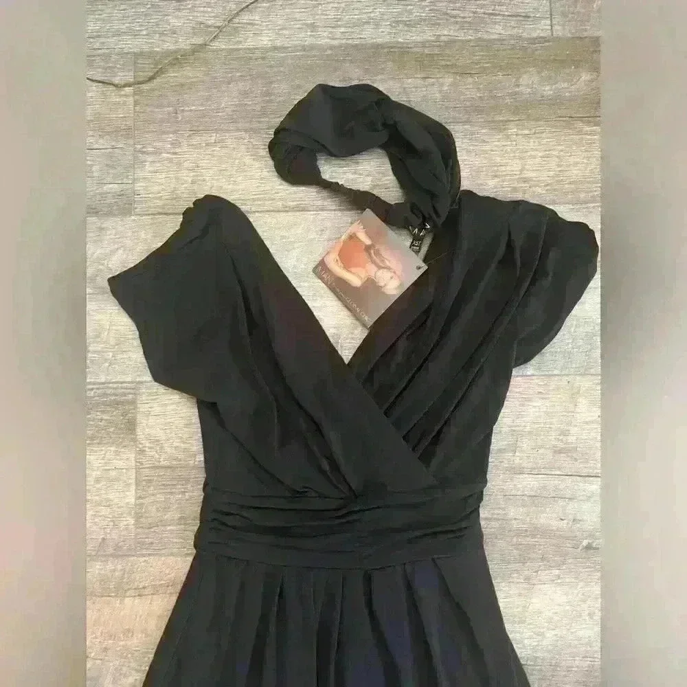 IMAN Black TALL Dress and Headband - Picture 4 of 6